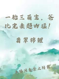 一胎三萌寶，爸比寵妻超兇猛！