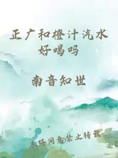 正廣和橙汁汽水好喝嗎