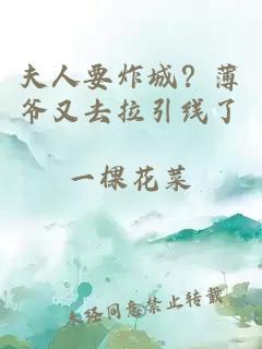 夫人要炸城？薄爺又去拉引線(xiàn)了